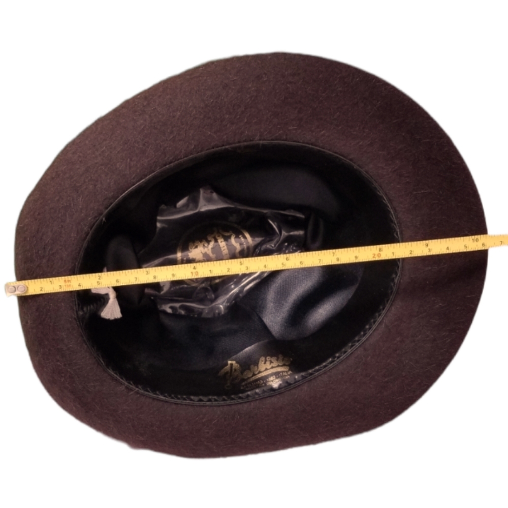 Barbisio Vintage Brown Fur Felt Fedora with Braid Trimmed Crown - Picture 8 of 13
